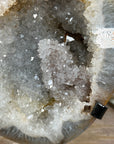 Natural Quartz Geode with Calcite Crystal Formation - MWS1989