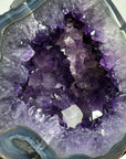 Stunning Amethyst & Agate Geode, Metallic Stand Included - MWS1372