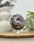 Natural Amethyst Druzy & Agate Sphere Geode - SPH0162