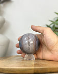 Banded Agate & Quartz Druzy Sphere Geode - SPH0218