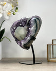 Natural Amethyst Geode with Large Calcite Specimen - MWS2348