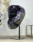 Large Natural Amethyst Crystal Geode on Metal Stand - MWS2461