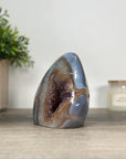 Blue Agate, Amethyst & Quartz Flame Carving - FST0152
