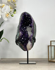 Natural Amethyst Geode with Green Jasper Shell - MWS2353