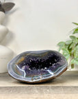 Stunning Blue Banded Agate & Amethyst Stone Geode - STGE0084