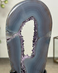 Blue Banded Agate & Amethyst Geode Portal - MWS3000