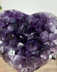 Natural Amethyst Stone Heart with Metal Stand - HST0255
