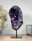 Natural Uruguayan Amethyst Geode, Metallic Stand included - MWS1839