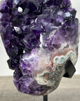 Amethyst Crystal Cluster on Stand—Deep Purple Display for Home Decor - MWS2694