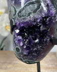Beautiful Natural Amethyst Geode, Metal Stand Included - MWS1764