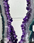 Deep Purple Amethyst Geode Slice on Metal Stand - MWS2758