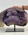 XXL Natural Amethyst Specimen with Stunning Calcite Crystals and Pink Shell - MWS0803