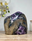 Deep Purple Natural Amethyst Cathedral Geode - CBP1087