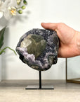 Unique Amethyst Cluster With Rare Calcite Formation – One-of-a-Kind Crystal - MWS2504