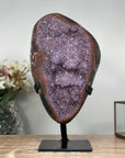 Amethyst & Red Agate Cluster Specimen, Stand Included - AWS1365