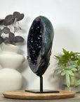 Huge Natural Deep Purple Amethyst Geode on Stand - MWS3077