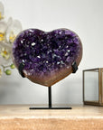 Natural Deep Purple Amethyst Heart Carving - HST0266