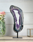 Large Amethyst & Agate Geode Silce Crystal Portal - MWS2757
