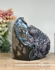 Natural Quertz Cathedral with Blue Agate Shell - CBP1033