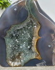 Agate & Green Quartz Flame Carving - FST0156