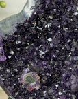Top Grade Amethyst Crystal Cluster with Green Jaspe Shell - MWS2471