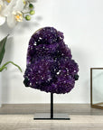 Purple Amethyst Cluster on Stand - Home or Office Display Specimen - MWS2631