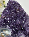 Natural Amethyst Cut BAse Cathedral with Stalactite Eye Formation - CBP1126
