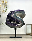 Natural Amethyst Geode with Deep Purple Crystals – Unique Mineral Display Piece - MWS2818