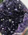Top Grade Natural Amethyst Geode, Deep Purple Crystals, Stand included - MWS2312