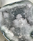 Natural Quartz Geode Statement piece on Stand - MWS3296