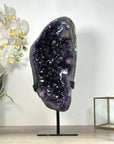 XXL Natural Amethyst Centerpiece - Deep Purple Crystals - Stand Included - MWS2599