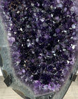 Large Deep Purple Amethyst Geode on Metal Stand - MWS2786