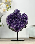 Natural Uruguayan Amethyst Statement Piece on Metal Stand - MWS2844
