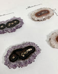 Amethyst & Quartz Stalactite Slices Set - Natural Crystal for Handmade Jewelry - STS0069