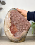 Huge Natural Pink Amethyst Statement Piece with Calcite Formation - CBP1431