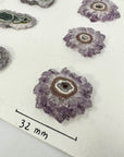 Natural Amethyst Stalactite Slices Wholesale Flat - Ideal for Pendants - STS0031