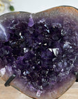 Deep Purple Uruguayan Amethyst Heart Carving - HST0257