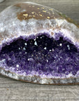 Natural Amethyst Geode with Polished Quartz Shell - STGE0049