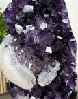 One of a Kind Natural Amethyst Cluster with Calcite Crystal - MWS2170