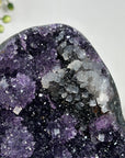 Natural Sparkling Amethyst Geode with Calcite & Hematite Inclusions - MWS2218