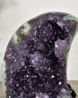 Natural Amethyst & Green Jasper Moon Carving - MWS2584