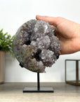 Natural Quartz Crystal on Metal Stand – Elegant Clear Crystal Statement Décor Piece - MWS2411