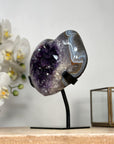 Amethyst & Blue Agate Stone Heart Carving - HST0277