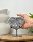 Clear Quartz Stone Heart Carving - HST0347