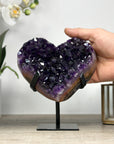 Stunning Deep Purple Amethyst Heart Carving - HST0284