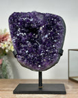 Stunning Deep Purple Amethyst Cluster, Metal Stand Included - AWS1222