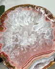 Natural Red Jasper Slice with Metallic Stand - MWS2227