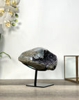 Amethyst Druzy Geode on Metal Stand from Uruguay - MWS2724
