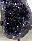 A grade Amethyst Crystal Geode with Metallic Stand - MWS2427