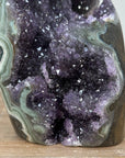 Natural Amethyst Cathedral with Green Jasper Shell - CBP1107